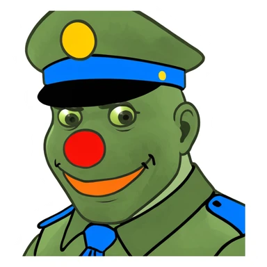clown policeman sticker