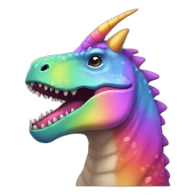 tyrannosaurus-unicorn-rainbow-cute sticker