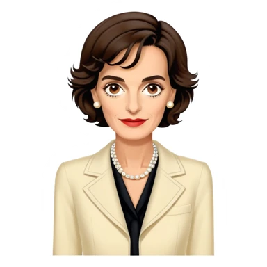 Inès de la Fressange wearing Chanel outfit sticker