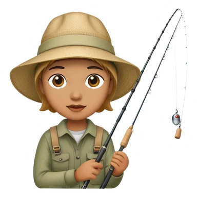 person fishing sticker