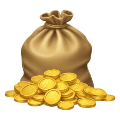 bag of gold coins sticker