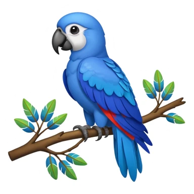 Blue parrot sticker