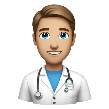 Physiotherapist blue eyes brown hair sticker