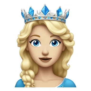 blond queen whit blue eyes sticker