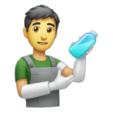 désinfectant pour les mains sticker