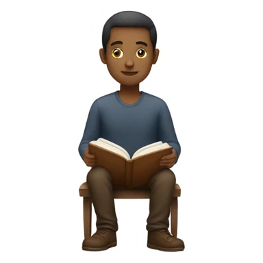 reading a book sticker