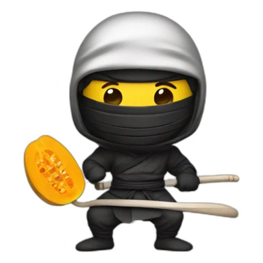 ninja with squash racket sticker