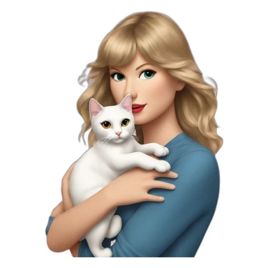 taylor swift holding a cat sticker