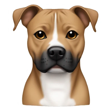 Light brown staffy black muzzle sticker