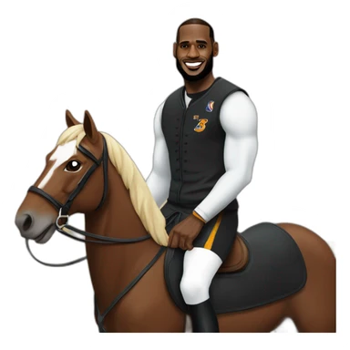 lebron james on a horse sticker