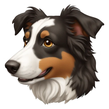 brindle border collie dog sticker