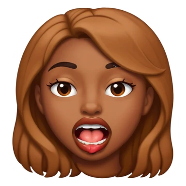 Person biting lip seductively  sticker