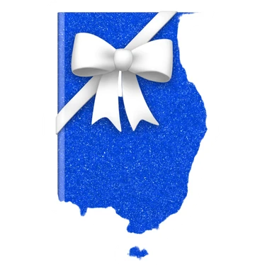 notebook cobalt glittery sparkle with bow white sticker