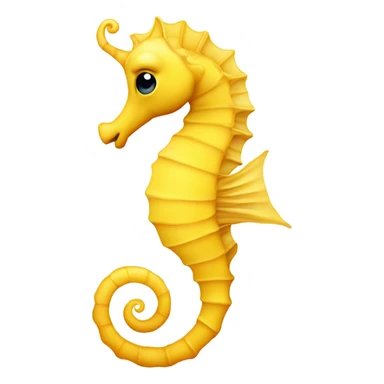 Yellow seahorse sticker