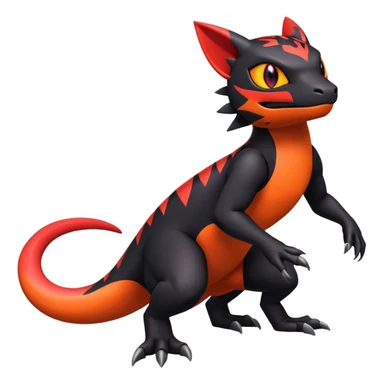 Salandit-Noibat-Litten-Hybrid (Full body) sticker