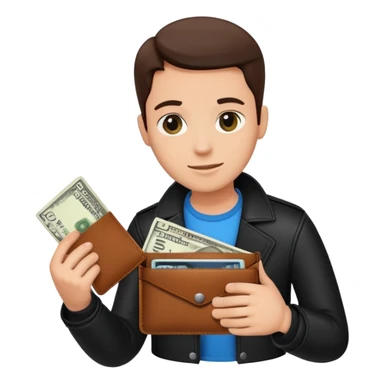 persona devolviendo billetera sticker