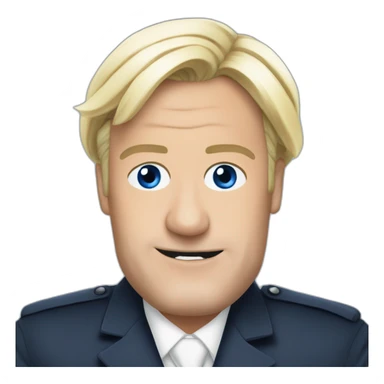 Macron avec Marine le pen sticker