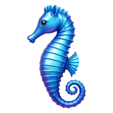 blue sea horse sticker