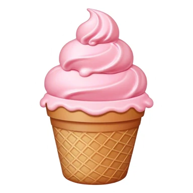 pink ice cream cup sticker