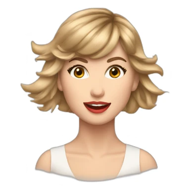 Taylor Swift imitando los emojis sticker