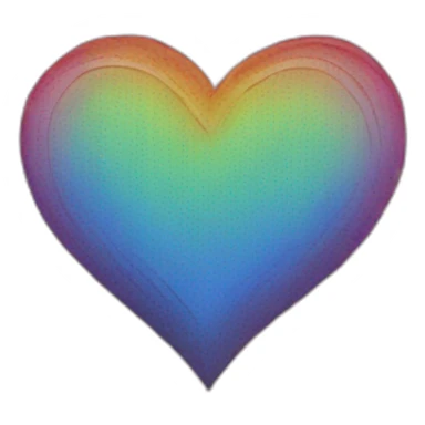 Coeur arc en ciel sticker