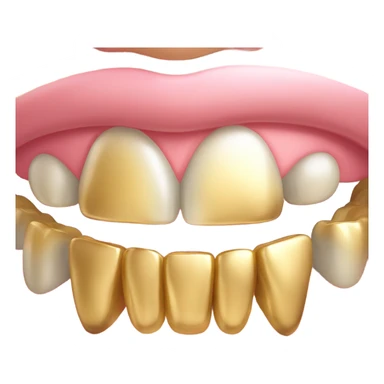 Golden tooth sticker