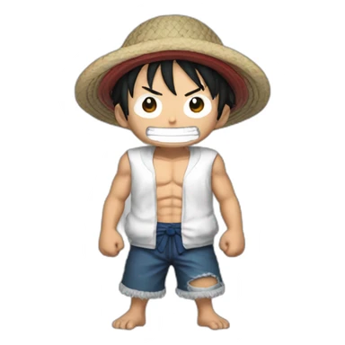 luffy Gear 5 white hair and clothing sticker