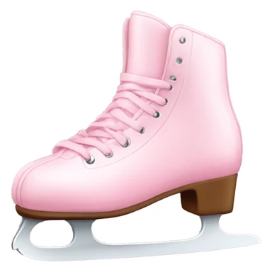 Soft pink ice skate sticker