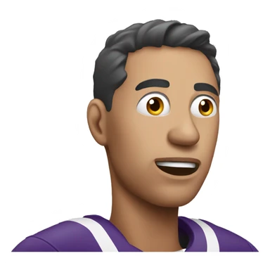 Man losing bet on sports sticker