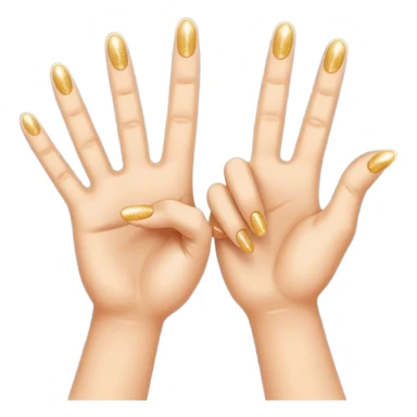 Two hands giving a "spirit fingers" or jazz-hands motion, maybe with little sparkles. sticker