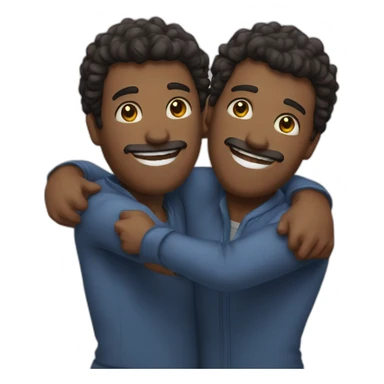 Dois homens se abraçando sticker