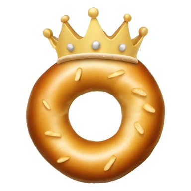 bagel with crown sticker