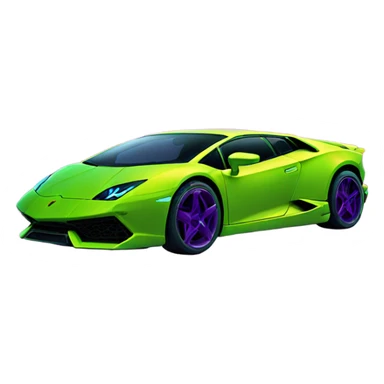 neon Lamborghini with cyber punk sticker