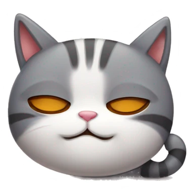 cute sleepy cat sticker