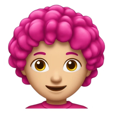 Coeur magenta entouré de coeur rouge sticker