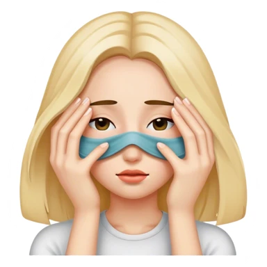 girl covering her eyes  sticker