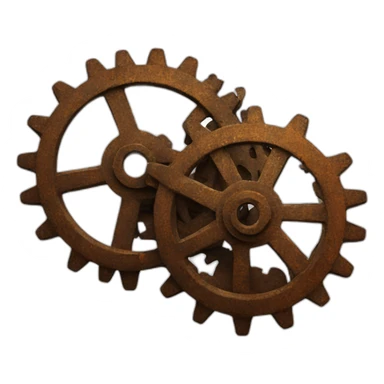 Rusted gears sticker