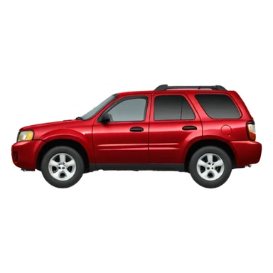 red mazda tribute close 2001 close front  sticker