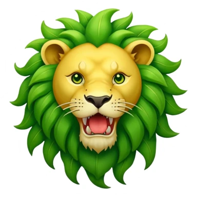 green lion devouring the sun sticker