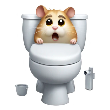 angry hamster on a toilet sticker