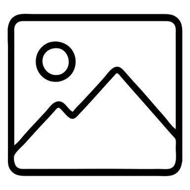 image placeholder icon with a mountain and sun, light gray, minimal style sticker