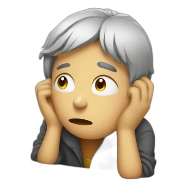 depressed person sticker