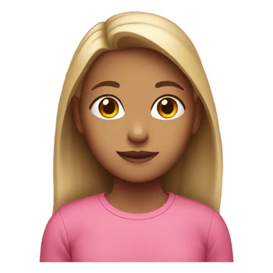 Girl wearing pink shirt  sticker