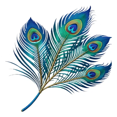 Peacock feather sticker
