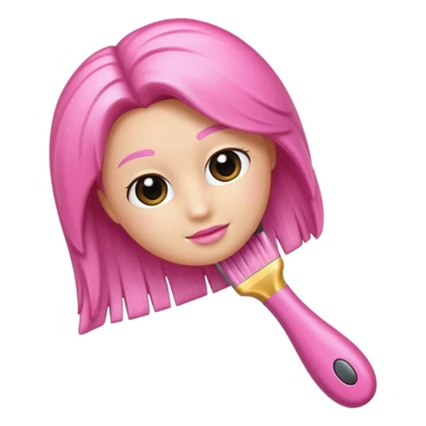 Cepillo pelo rosa sticker