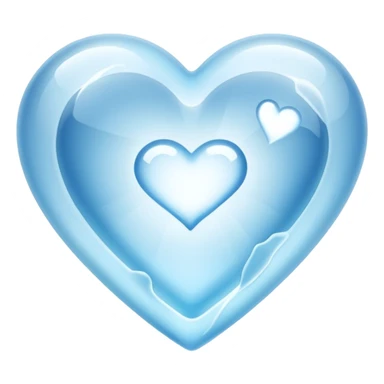 ice heart like ice cube sticker