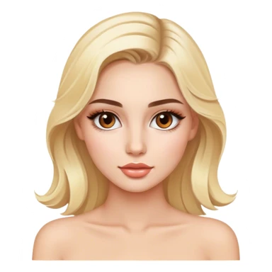 Pretty Blonde model with brown eyes, luxury makeup, honeymoon in Hawaii sticker