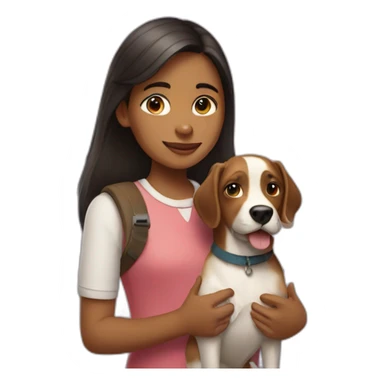 Girl with a russell dog sticker