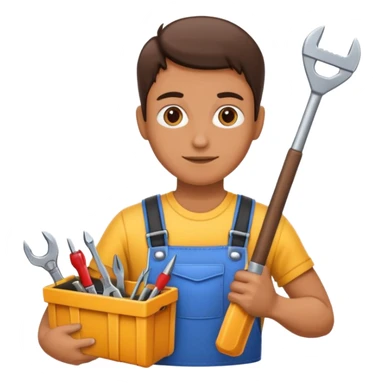 person with toolkit sticker