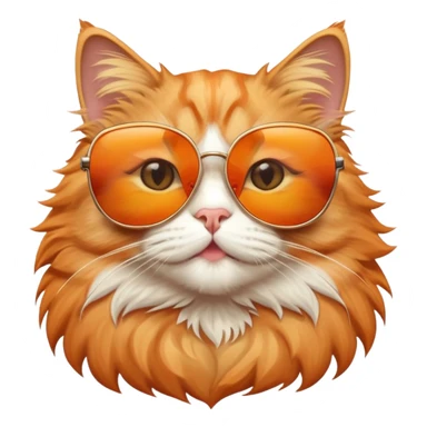 ridiculous cat with sunglasses sticker